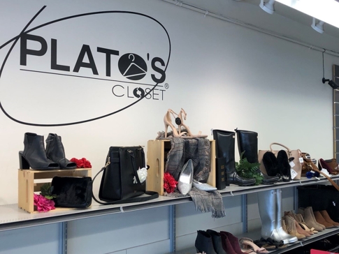 The interior of a Plato's Closet.